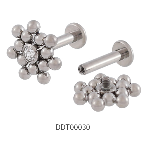 Titanium Internally Threaded Labret Earring