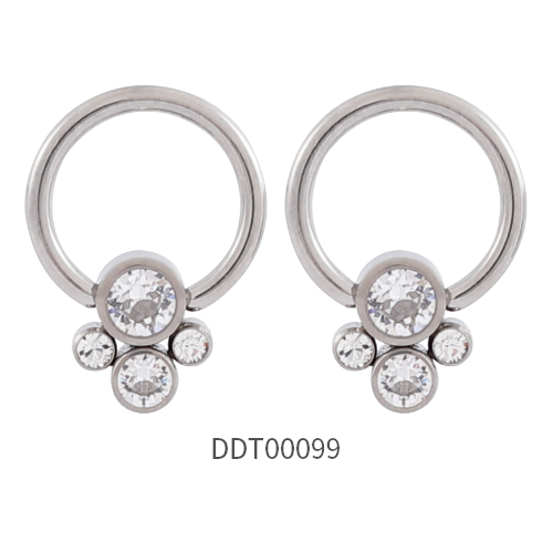 Titanium Ball Closure Ring Nose Ring Earring